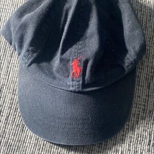Ralph Lauren Black Cap with Red Logo